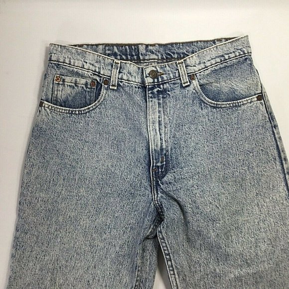 Vintage Levis 550~Acid Wash~Tall~Tapered Leg~USA~ - Picture 4 of 10